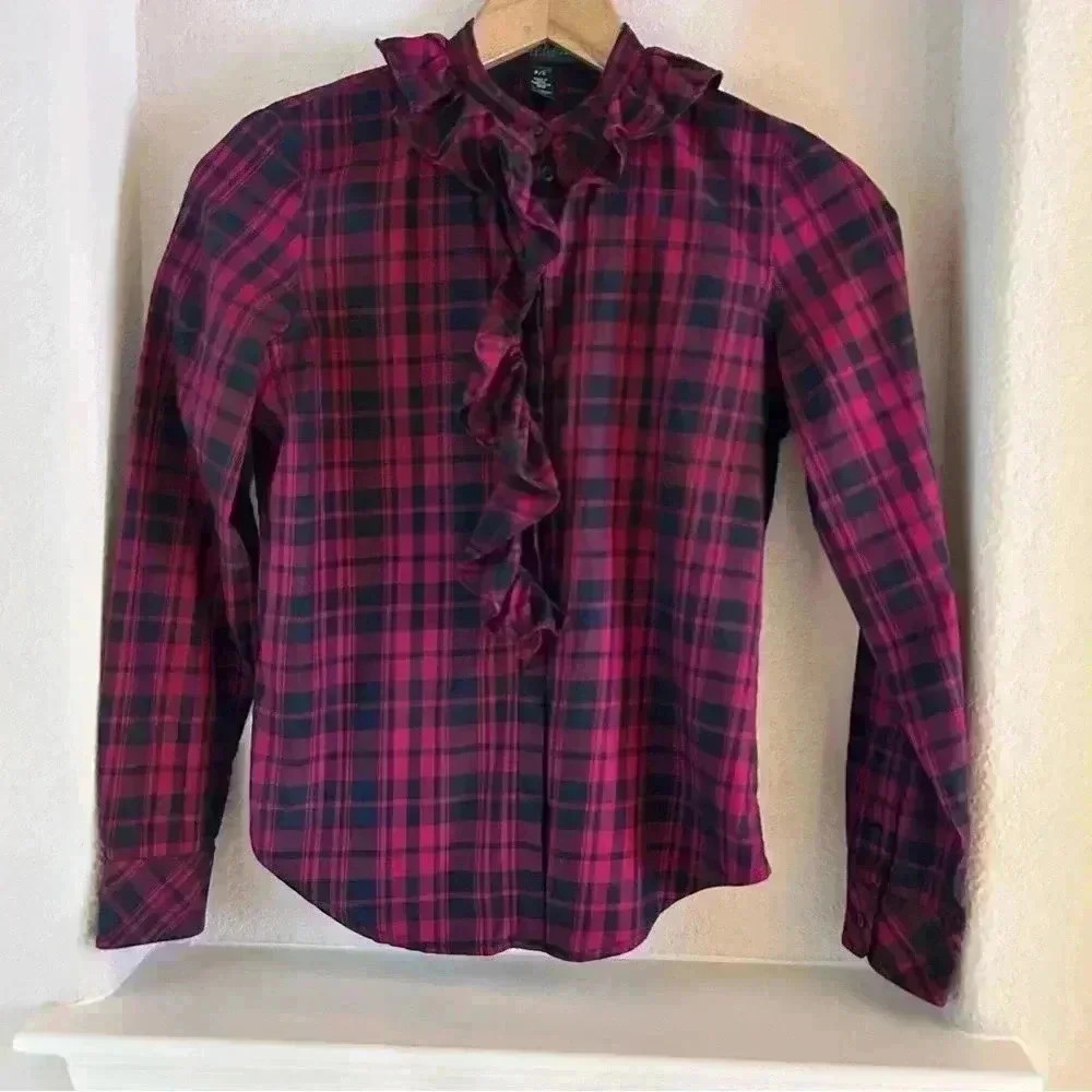 Lauren Ralph Lauren Petite Plaid Button Down Top